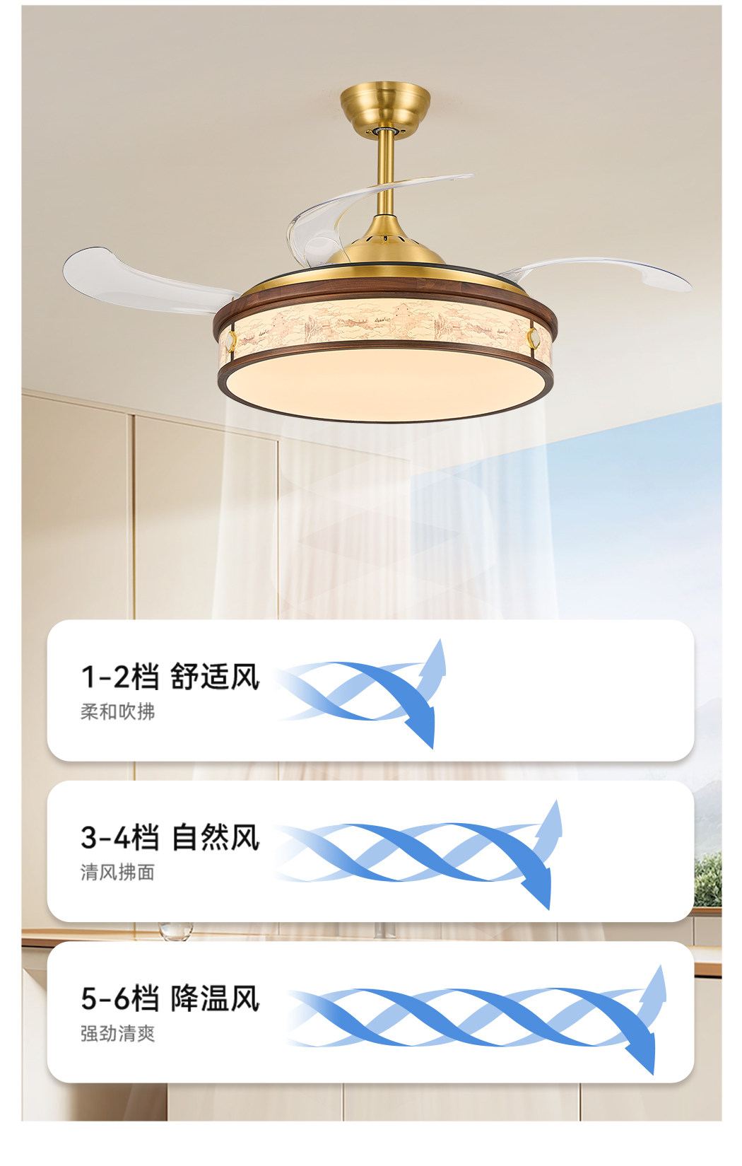【宫阙】吊扇 细节图
