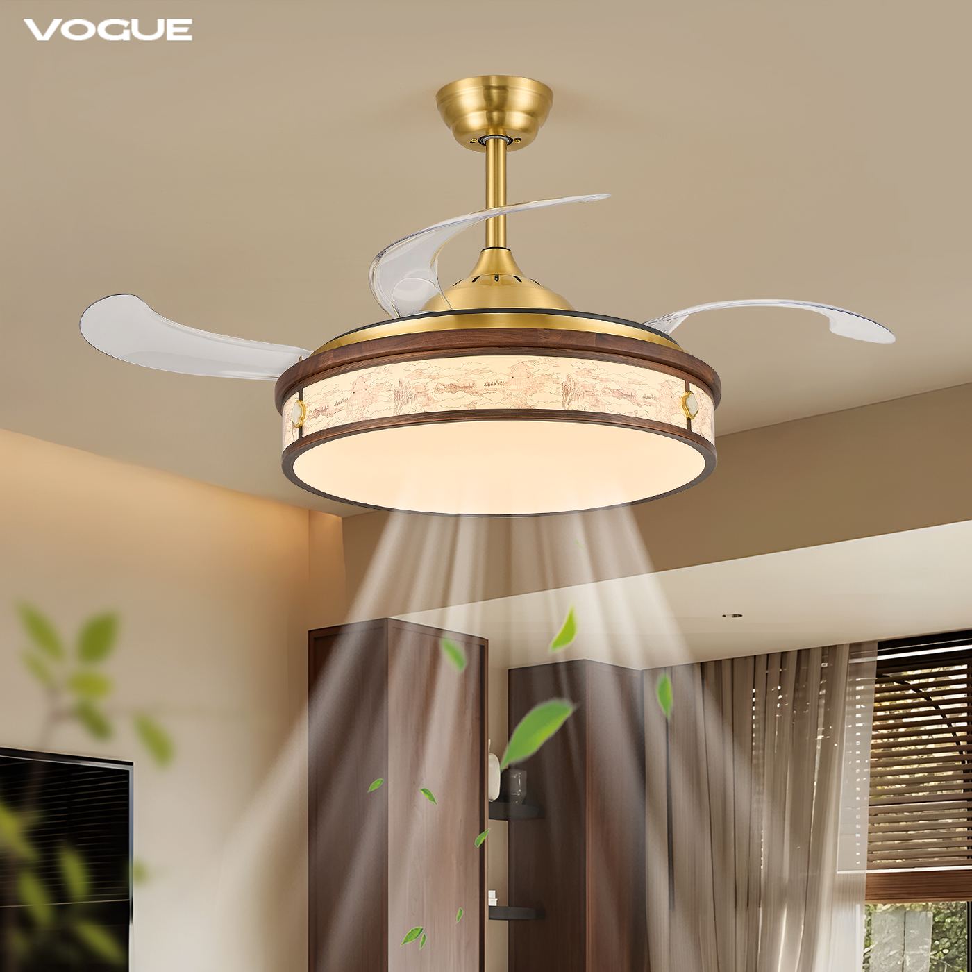 【宫阙】吊扇 产品实拍图2（渥古 VOGUE LIGHTING 新中式灯具）