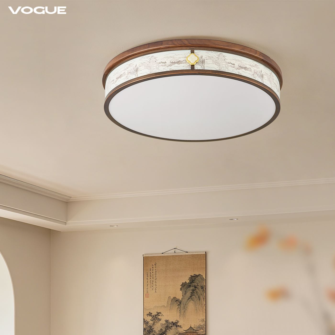 【宫阙】圆吸顶 产品实拍图5（渥古 VOGUE LIGHTING 新中式灯具）