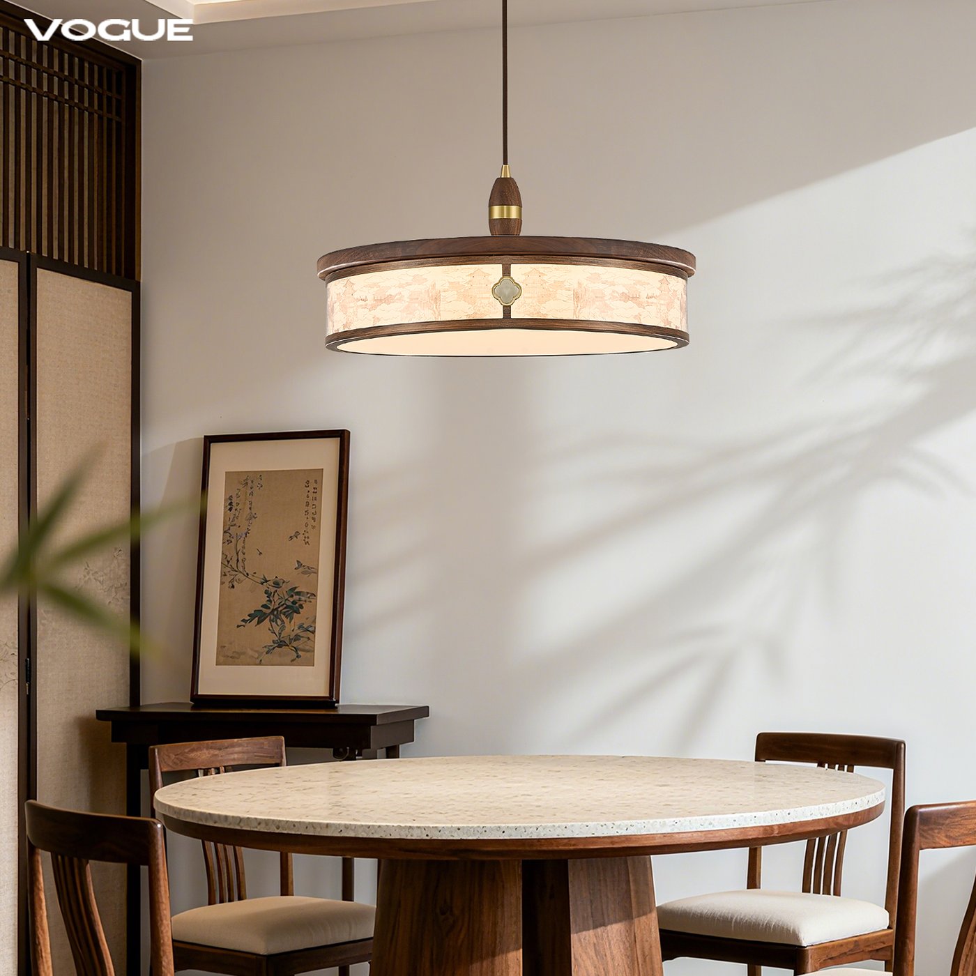 【宫阙】圆小吊 产品实拍图2（渥古 VOGUE LIGHTING 新中式灯具）