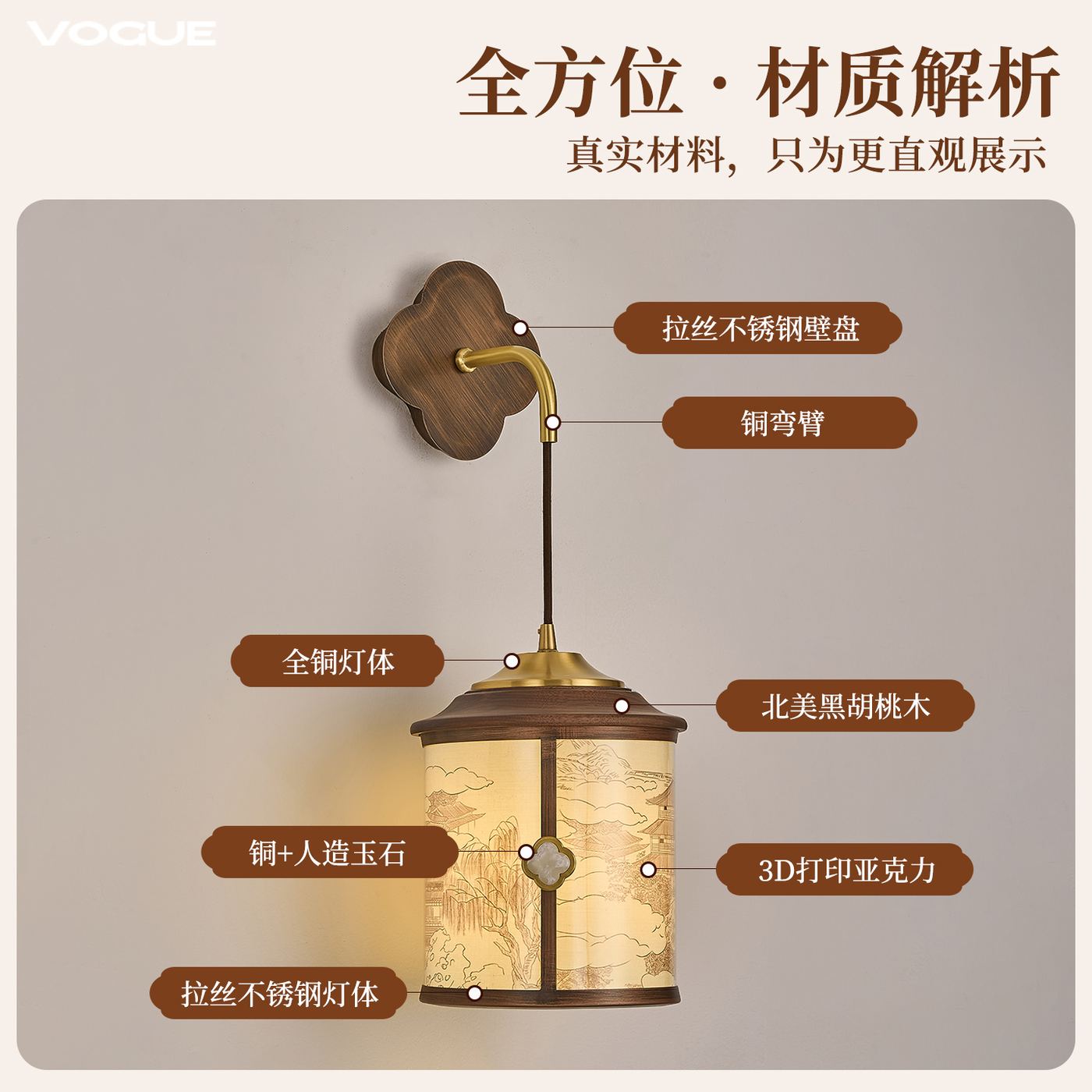 【宫阙】壁灯 产品实拍图4（渥古 VOGUE LIGHTING 新中式灯具）