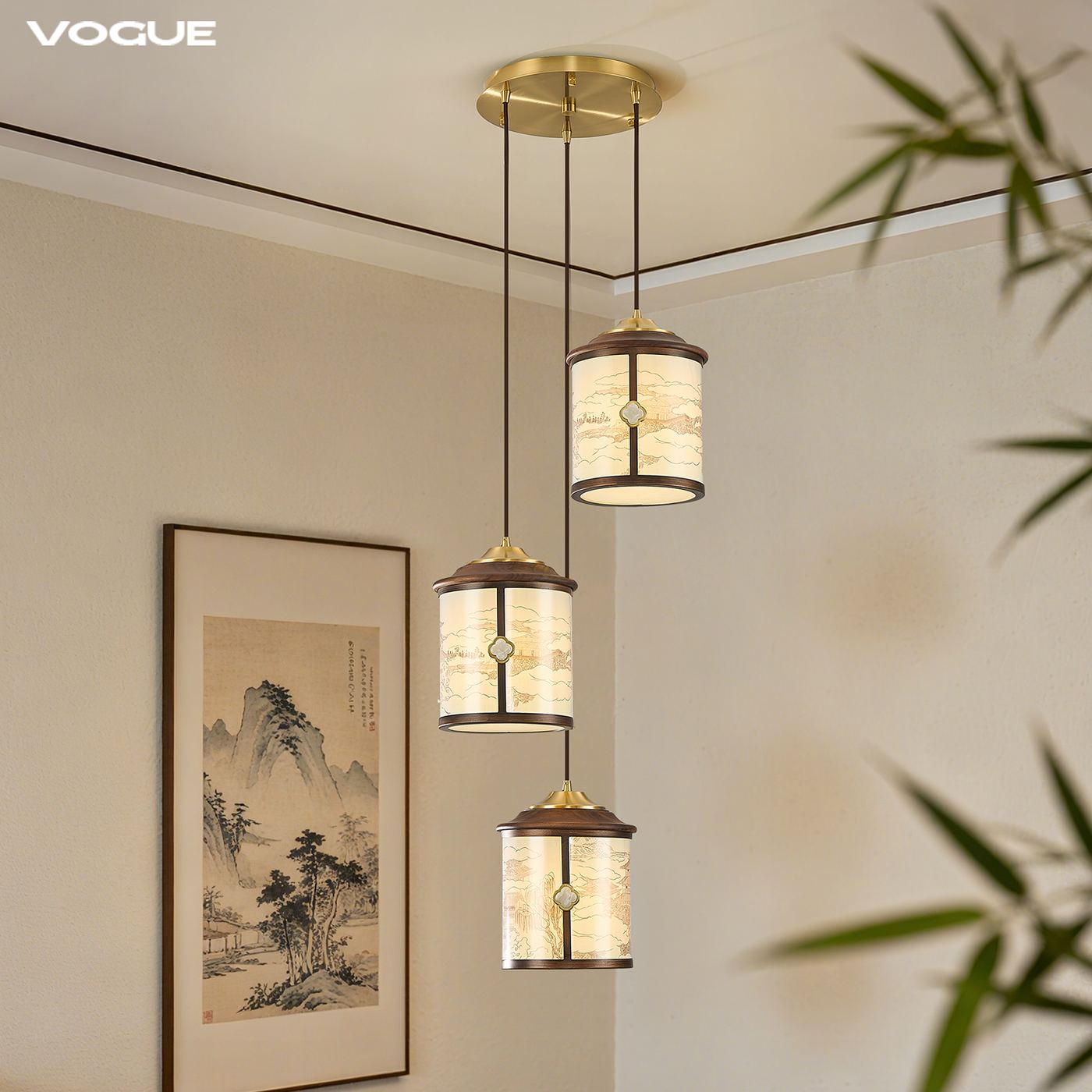 【宫阙】楼梯 产品实拍图3（渥古 VOGUE LIGHTING 新中式灯具）