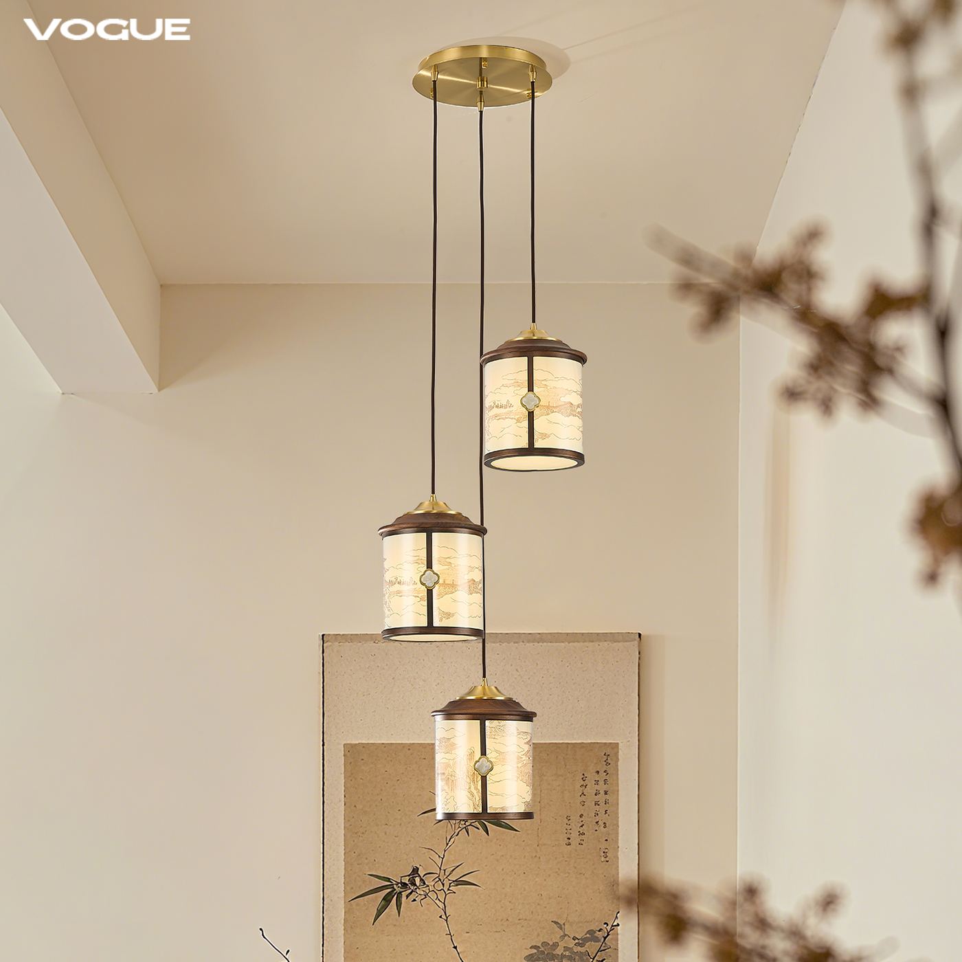 【宫阙】楼梯 产品实拍图5（渥古 VOGUE LIGHTING 新中式灯具）