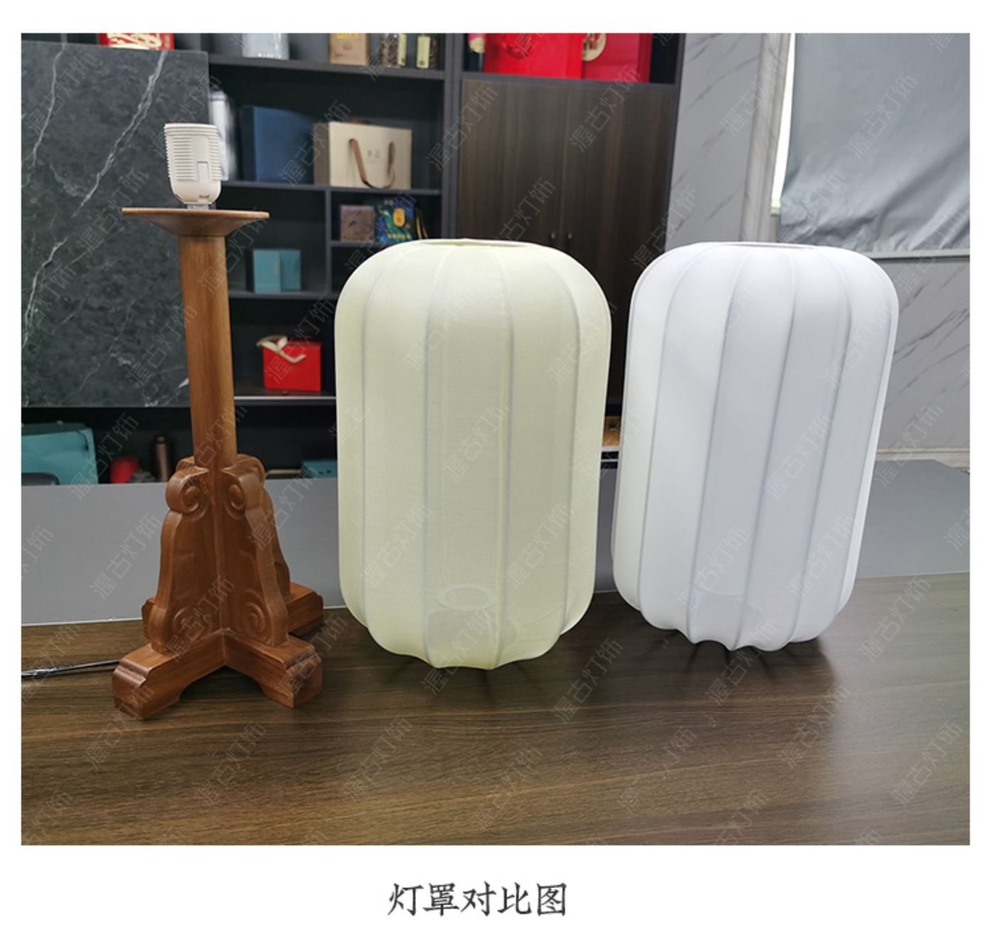 草花梨台灯 详情图
