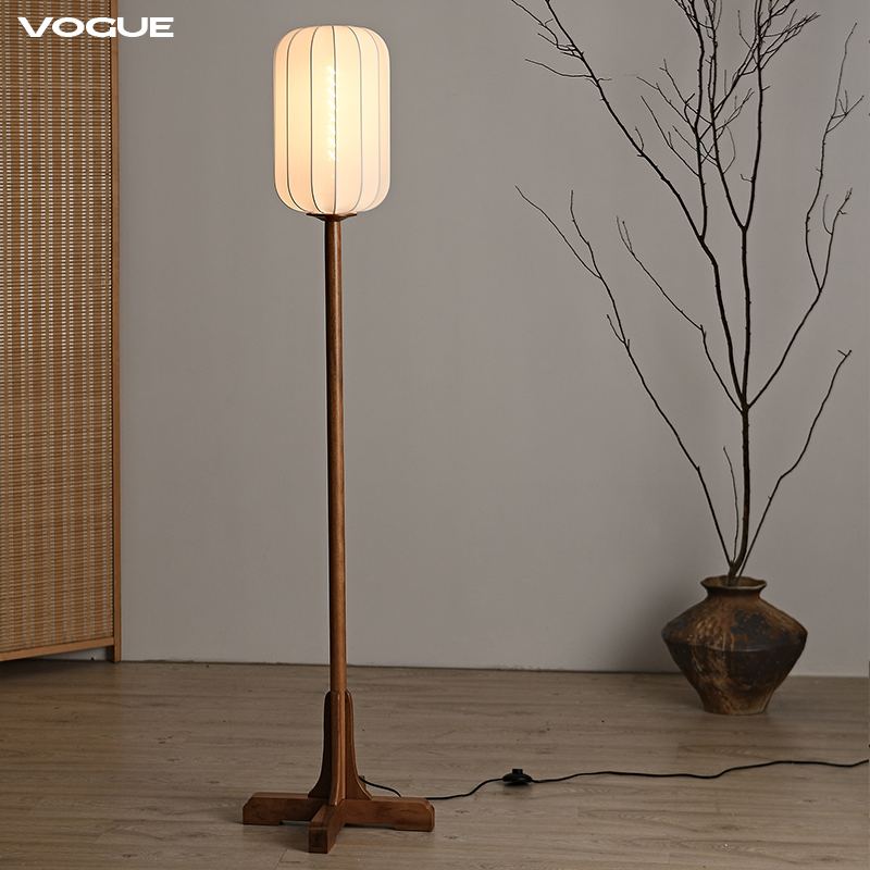 草花梨落地灯（渥古 VOGUE LIGHTING 新中式宋式灯具实景图）