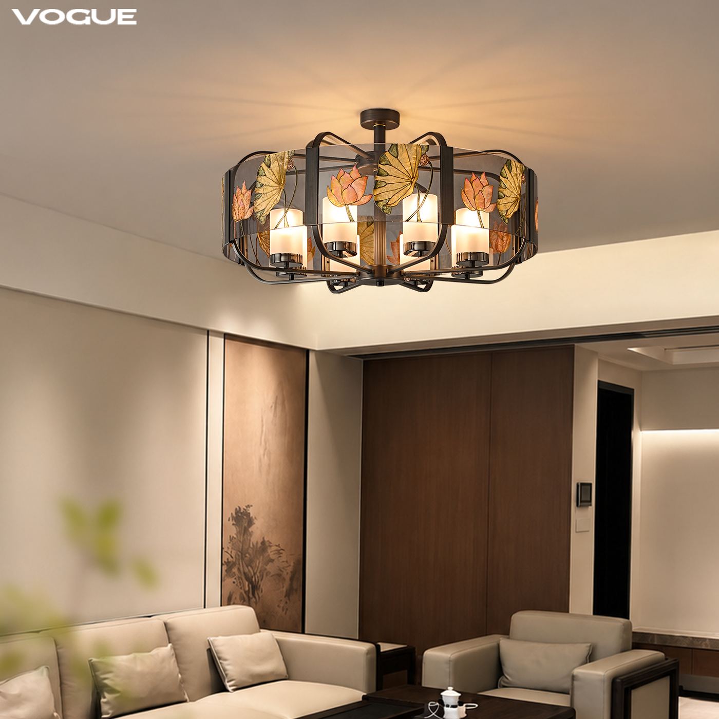 荷棠 产品实拍图2（渥古 VOGUE LIGHTING 新中式灯具）