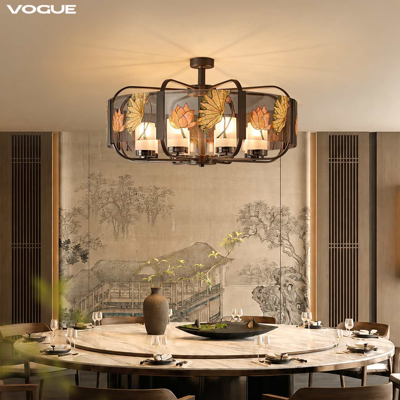 荷棠 产品实拍图3（渥古 VOGUE LIGHTING 新中式灯具）
