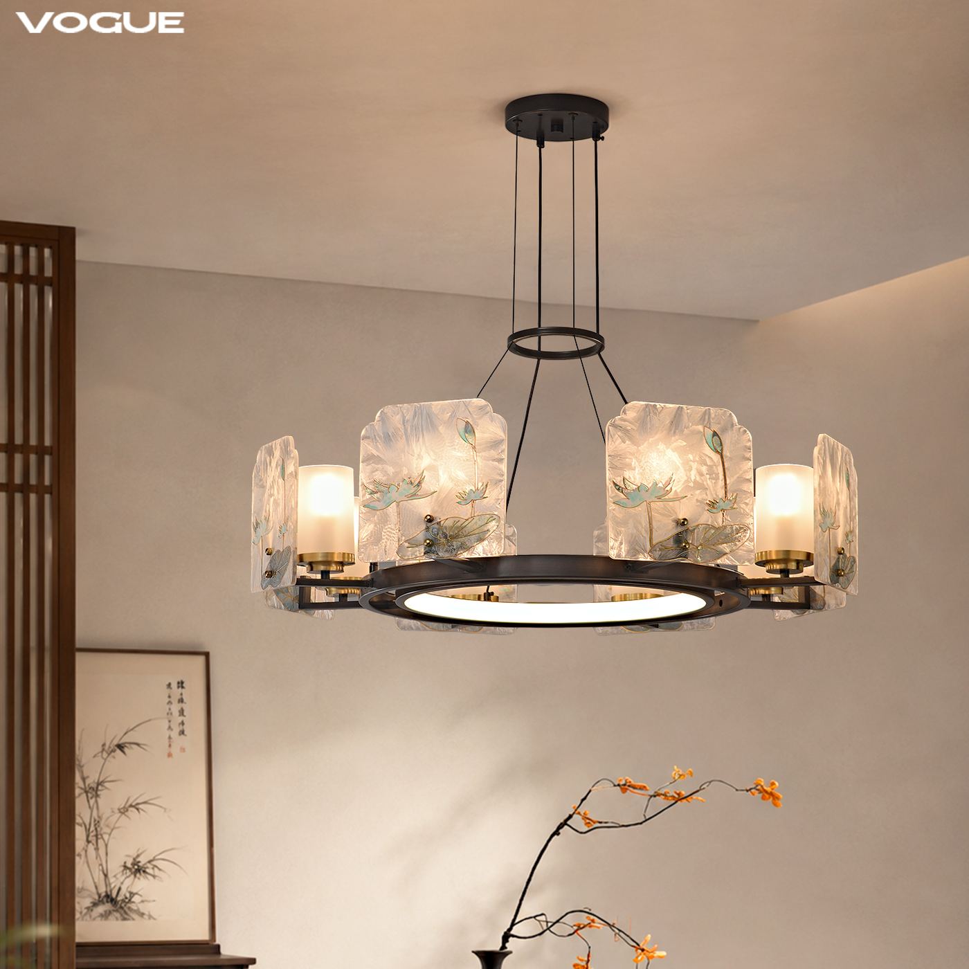 荷涧 产品实拍图2（渥古 VOGUE LIGHTING 新中式灯具）