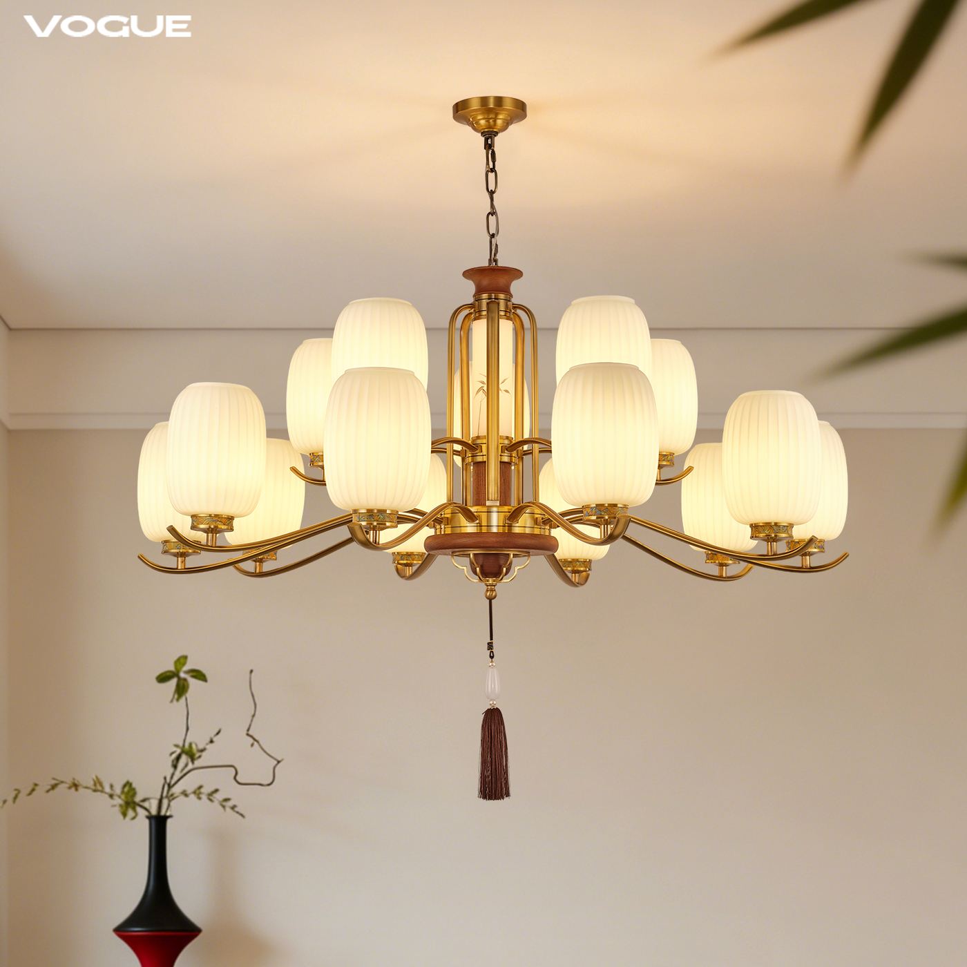 锦绣吊灯 产品实拍图2（渥古 VOGUE LIGHTING 新中式灯具）