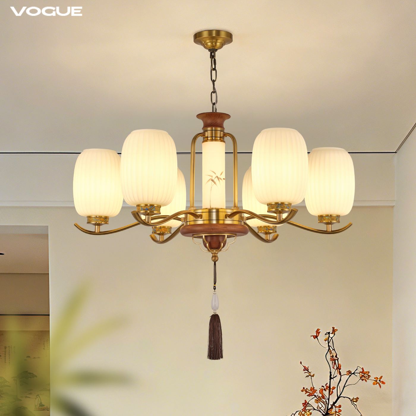 锦绣吊灯 产品实拍图3（渥古 VOGUE LIGHTING 新中式灯具）