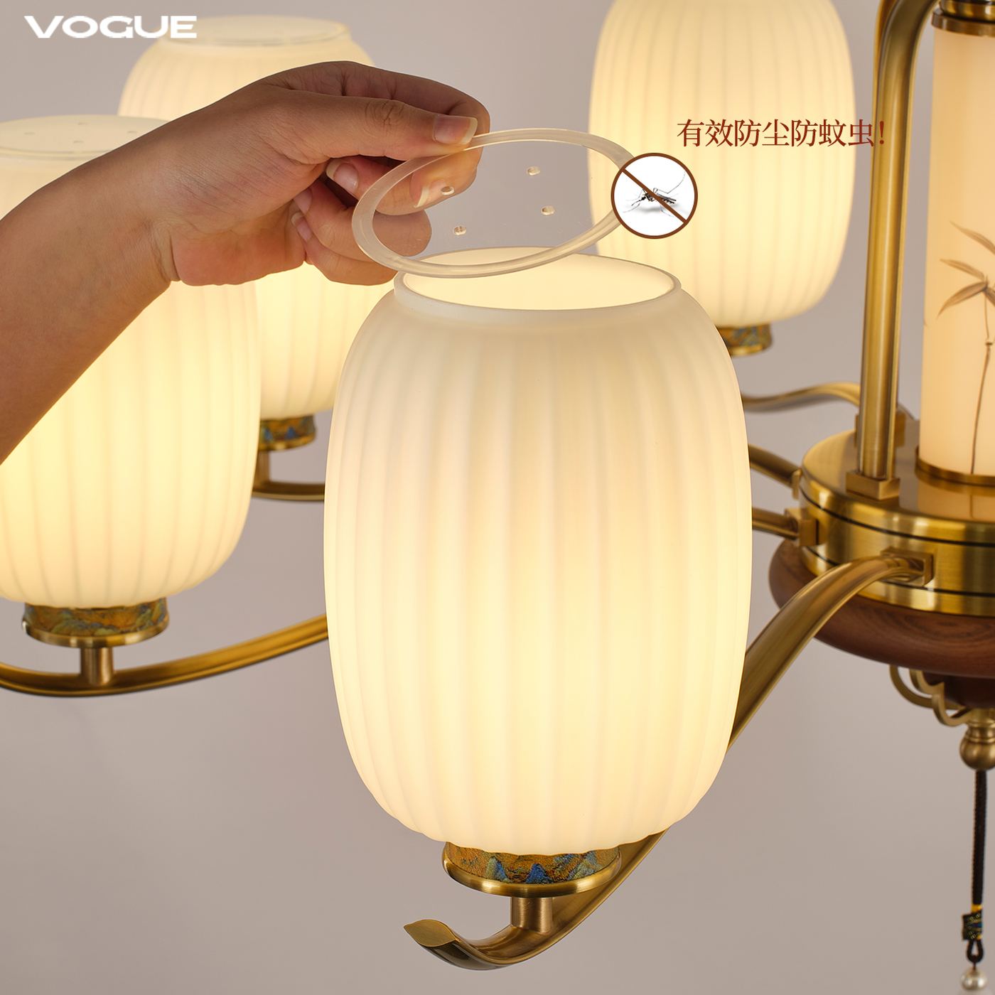 锦绣吊灯 产品实拍图4（渥古 VOGUE LIGHTING 新中式灯具）