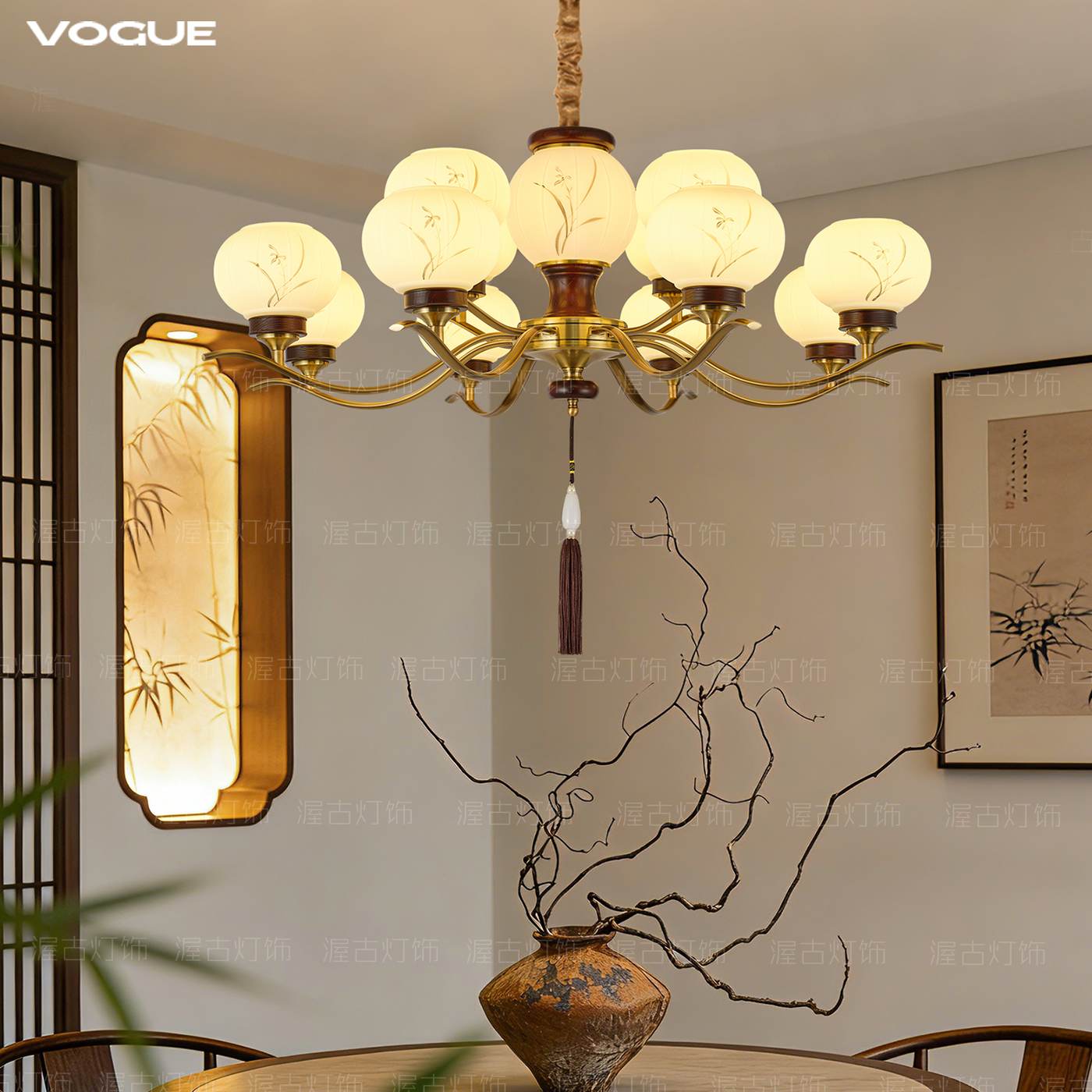 映兰 产品实拍图2（渥古 VOGUE LIGHTING 新中式灯具）