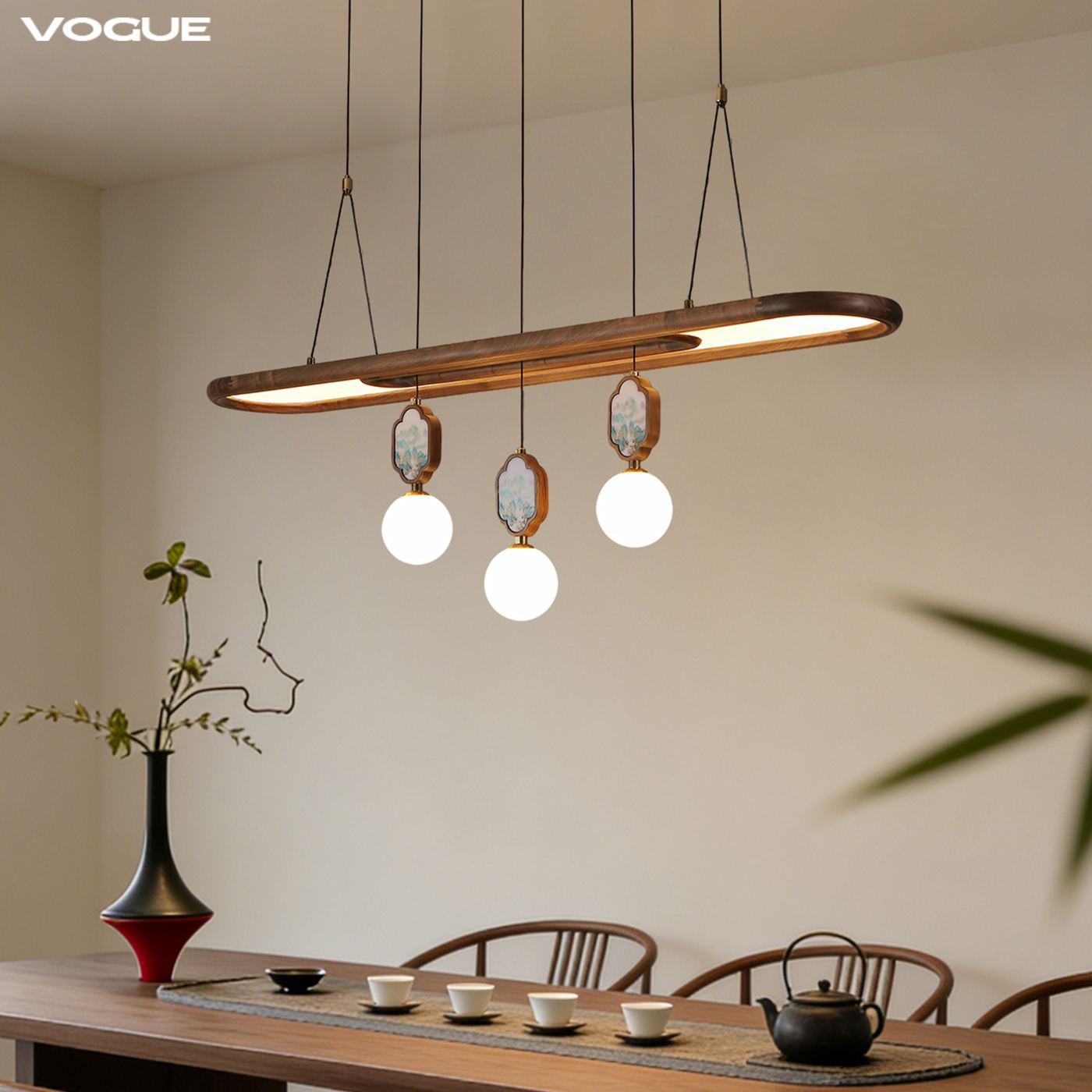 清瑜吊灯 产品实拍图3（渥古 VOGUE LIGHTING 新中式灯具）