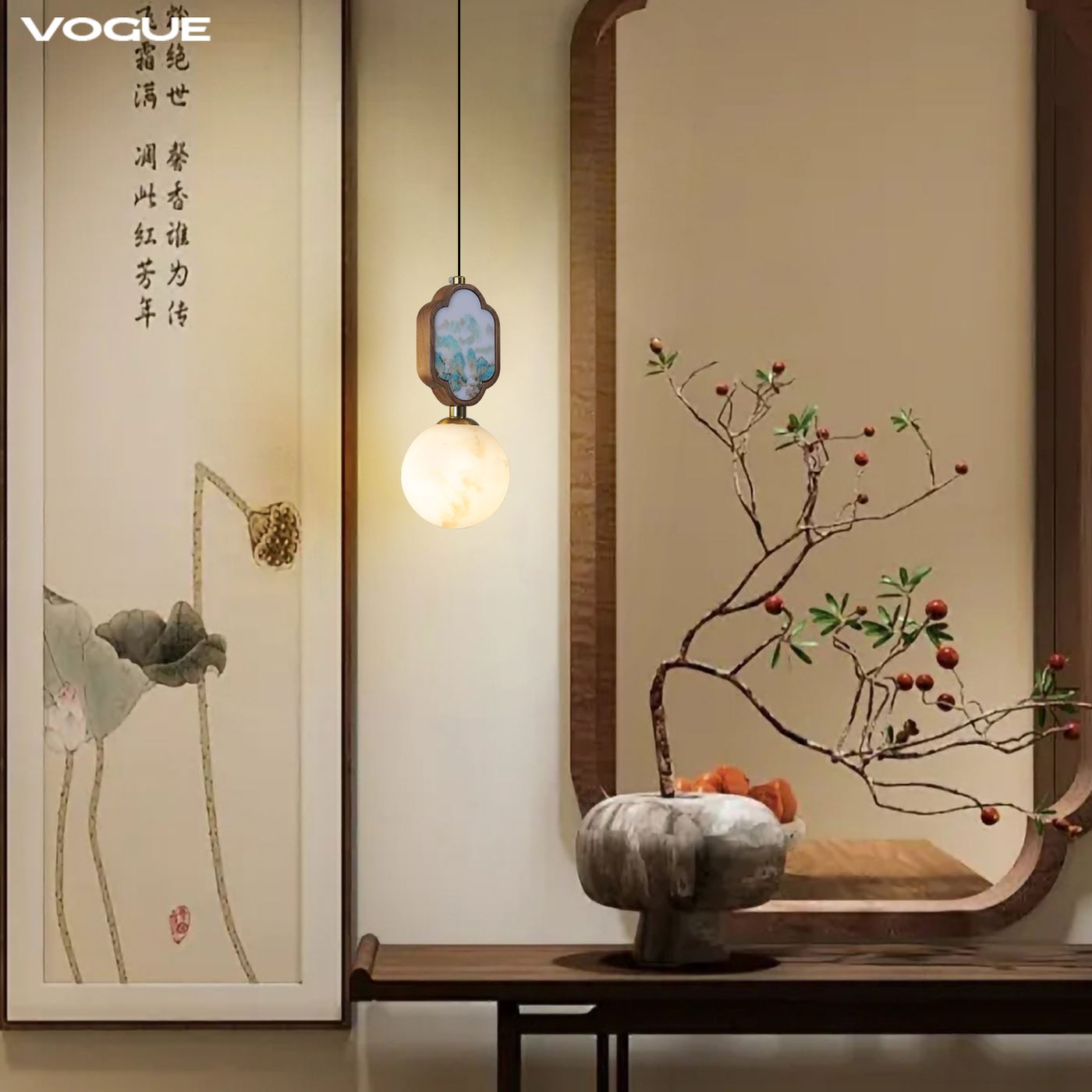 清瑜小吊灯 产品实拍图3（渥古 VOGUE LIGHTING 新中式灯具）