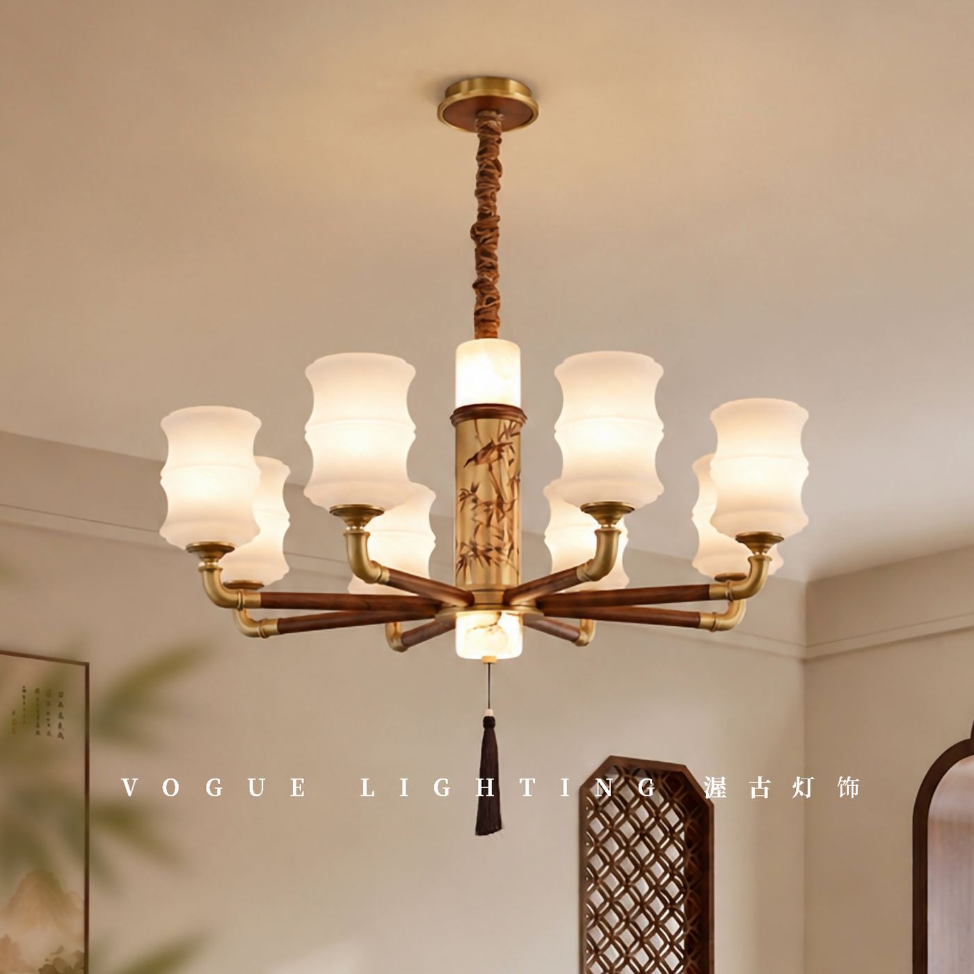 清筠（渥古 VOGUE LIGHTING 新中式宋式灯具实景图）